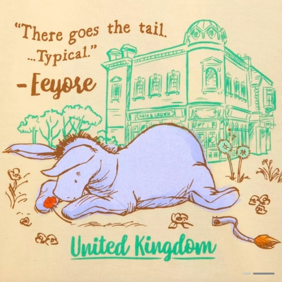 Disney Resort Winnie The Pooh United Kingdom "Typical" Sweatshirt Size Medium - Picture 2 of 4